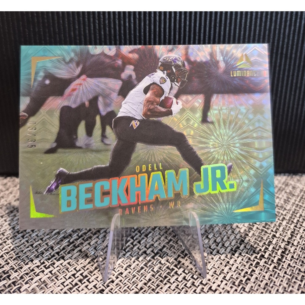 2024 Panini Luminance Odell Beckham Jr. #77 Teal Burst /35 Baltimore Ravens SP